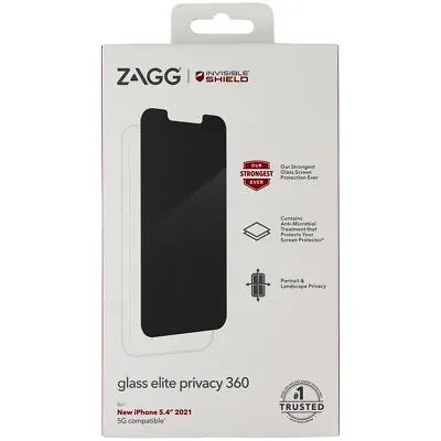 $6.59 • Buy ZAGG (Glass Elite Privacy 360) Protector For Apple IPhone 13 Mini - Privacy