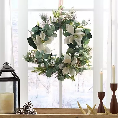 McKone 21.75  Eucalyptus And Pine Artificial Wreath With Magnolias • $32