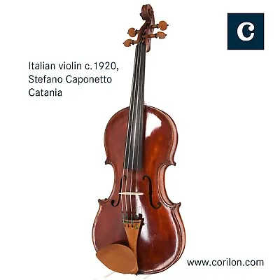 Old Italian Violin By Stefano Caponetto C.1920  - Certificate     (old Vintage • $6590