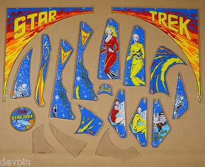 Star Trek Pinball Plastic Silkscreened Legacy Set 1979 Bally Sealed Licensed • $159.99