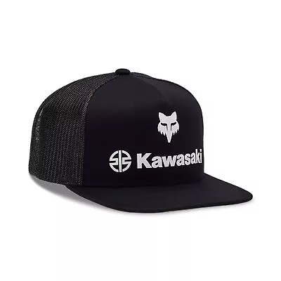 Fox Racing Men's Fox X Kawasaki Black Snapback Hat Clothing Apparel Moto • £42.85