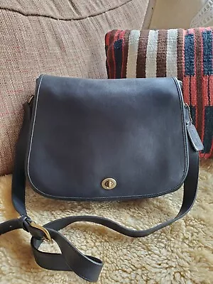 Coach Vintage Ranch Bag Black Glovetanned Cowhide Leather 9852 • $210