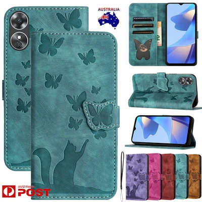 $11.55 • Buy For Oppo A17 A57 A54 A94 A96 A76 A55 Magentic Wallet Card Case Flip Cover Straps