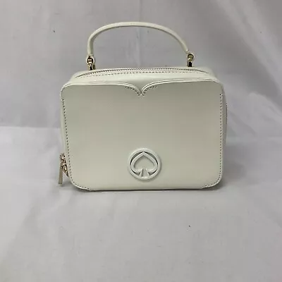 Auth Kate Spade New York Handbag Plain White PXRUB036 Leather Japan 230908 • £69.47