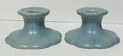Vintage Midcentury Turquoise Candle Holders - Van Briggle Style Pottery • $49.99