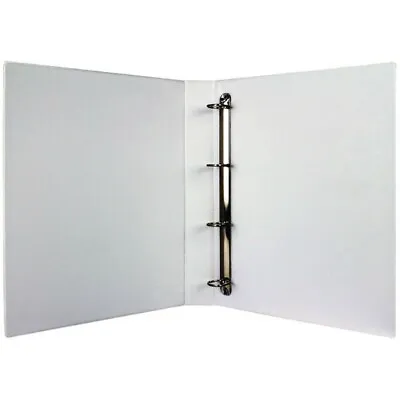 10 X A4 WHITE Presentation PVC 4D Ring Binders 25mm Spine Folders Files • £39.95