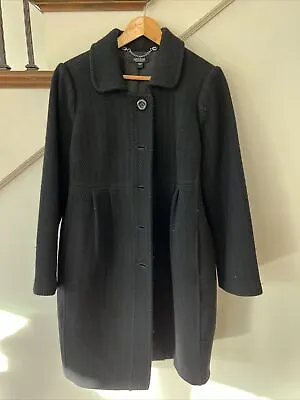  A Pea In The Pod  Maternity 100% Wool Black Pea Coat Size Large • $35