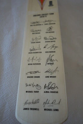 $30 • Buy Rare Miniature Cricket Bat - England Cricket Team - T20 - 2010/11 Signed
