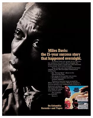 Miles Davis POSTER Bitches Brew Promo Image AMAZING Jazz Ad Pic • $26.89