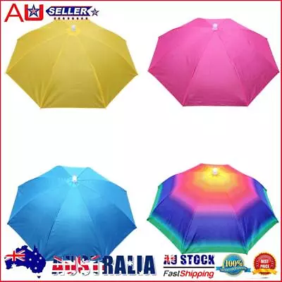 OZ Fishing Umbrella Hat Foldable Outdoor Sun Shade Waterproof Anti-Rain Headwear • $8.89