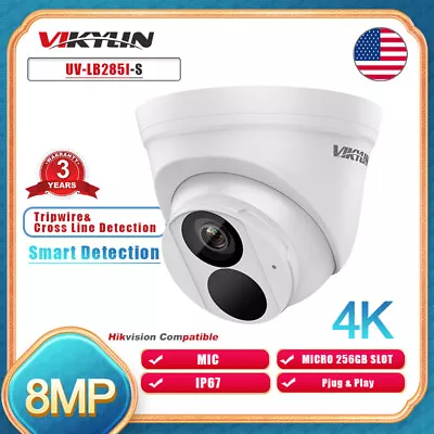 Hikvision Compatible 4K 8MP Security IP Camera MIC Home Outdoor 3-Axis 2.8mm US • $62.91