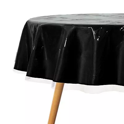 Clear Plastic Tablecloth Protector Round Table Cloth Vinyl (60″ Round) • $12.34