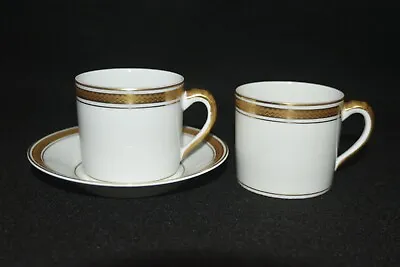 $9.99 • Buy VA PORTUGAL Two Demitasse Cups & One Saucer White With Gold Trim