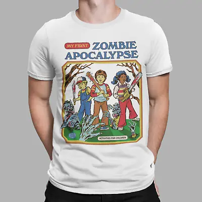 Zombie Apocalypse T-Shirt Funny Cartoon My First Tee 80s 90s Retro Gift UK Funny • £6.99