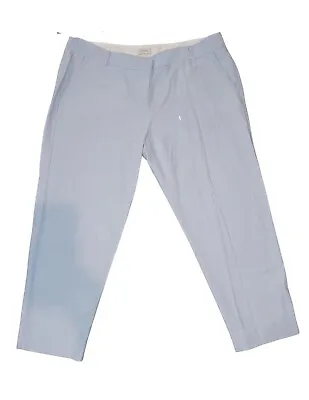 J.Crew Women's Skimmer City Fit Ankle Pants Sz 14 Light Blue 100% Cotton • $29