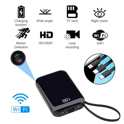 Wifi Camera 1080P 5000mAh Power Bank Security Nanny Cam Night Vision • $15.78