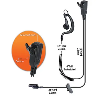 Klein BodyGuard Split-Wire Earpiece For Vertex Standard VX-900 800 600 • $55.95