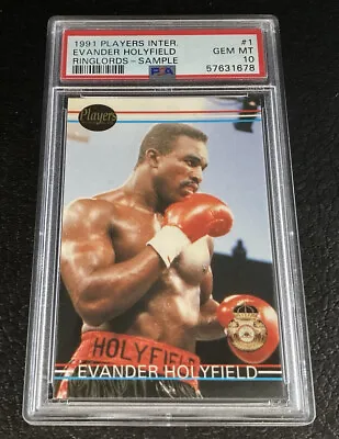 PSA 10 1991 Ringlords Evander Holyfield Sample Card #1 Gem Mint Players Inter • $79.99