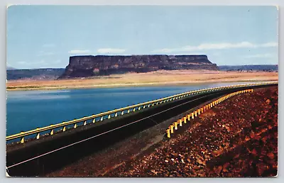 Steamboat Rock Roadside Banks Lake Grand Coulee Electric City WA Vtg Postcard C4 • $7.95