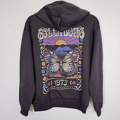 Billabong Hoodie Womens Small Butterfly Sun 1973 Graphic Sweater Boho Retro S • $24.99