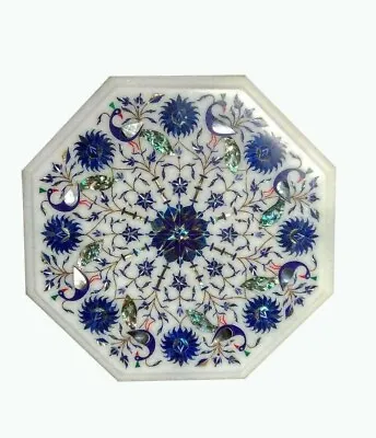 15  Marble Table Top Semi Precious Stones Floral Inlay Art Handicraft Work • £297.79