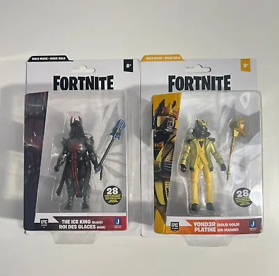 Fortnite Solo Mode Yond3r Solid Gold & The Ice King 28  Lot Figure • $20