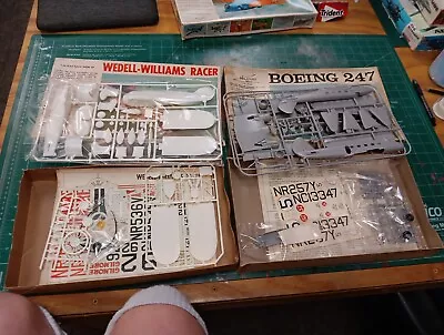 X2 Vintage 1973 Williams Brothers Model Kits: WILLIAMS RACER & BOEING 247 • $35