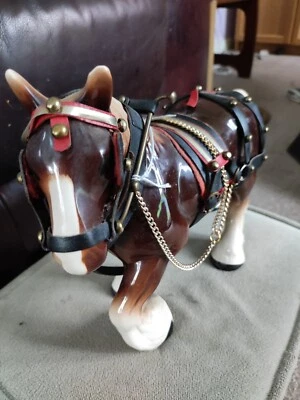£10 • Buy 7inch Ceramic Shire Horse
