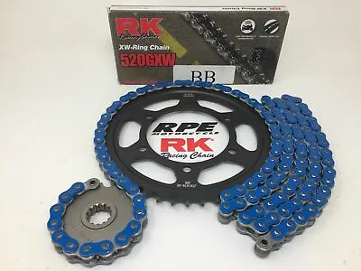 $199.95 • Buy Blue 2016-2018 Kawasaki ZX-10R RK GXW 520 Quick Accel Chain And Sprockets Kit