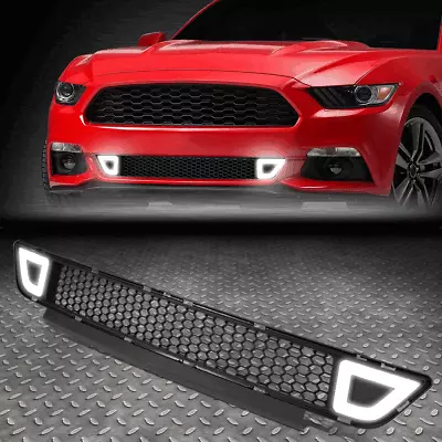 [led Drl]for 15-17 Ford Mustang Honeycomb Mesh Front Lower Bumper Grille Grill • $88.88