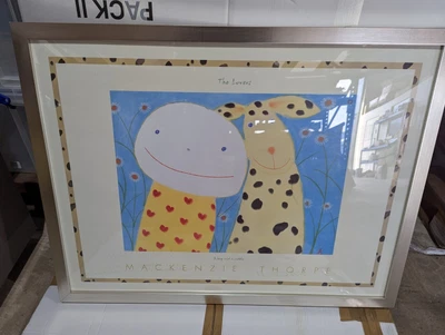 £50 • Buy Mackenzie Thorpe The Lovers Print Poster And Frame Silver 80x60 VGC