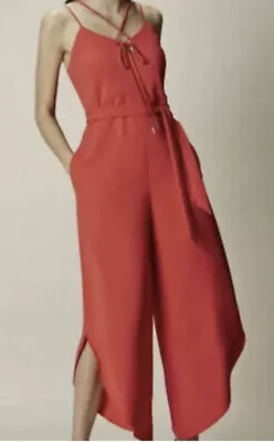 $55 • Buy Karen Millen Red Strappy Jumpsuit. Uk 8