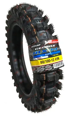 Dunlop 80/100-12 Rear Tire MX34 Dirt Bike KLX110 CRF110 TTR110 65SX YZ65 • $59.99