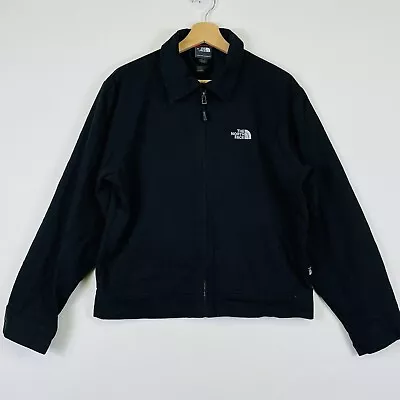 The North Face Black Light Cotton Collared Zip Front Mechanic Jacket Mens Small • $22.99