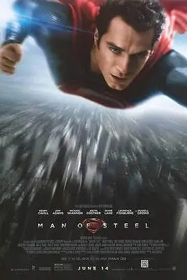 Man Of Steel Movie Poster 27x40 D/S Superman Henry Cavill Amy Adams Russel Crowe • $19.99