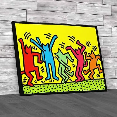 Keith Haring Pop  The Dancers Exhibition Canvas Print Large Picture Wall Art • £59.95