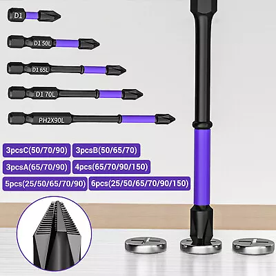 Upgraded D1 Anti-Slip And Shock-Proof Bits With Phillips Screwdriver Bits • $8.69