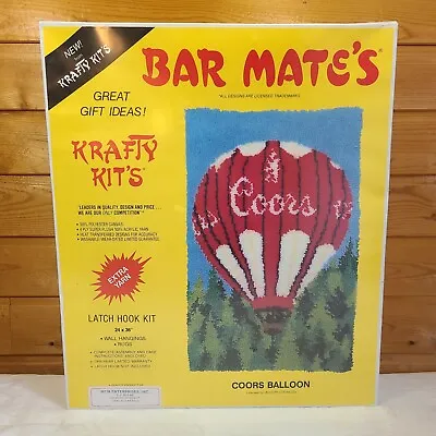 $147.79 • Buy 1981 Coors Beer Latch Hook Kit Balloon Krafty Kits NEW SEALED Wall Hanging / Rug