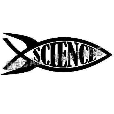 Science Fish Vinyl Decal Sticker Funny Rocket Space - Choose Size & Color • $2.08