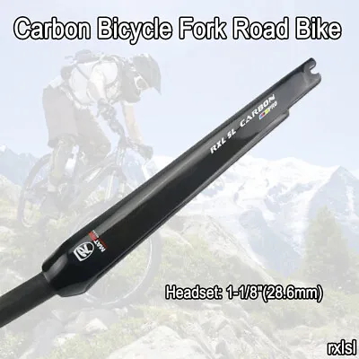 Carbon Fiber Bicycle Forks Road Bike 28.6mm Ultralight For Bicycle 700C Cycling • £51.59