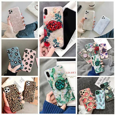 £1.99 • Buy Glitter Flowers Case For IPhone 13 12 11 Pro Max XR 7 8 Xs Leopard Print Cover
