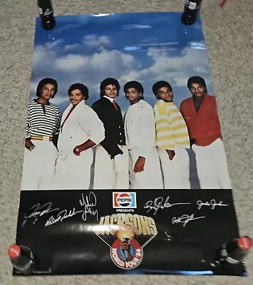 🔥 Vintage Jacksons Michael Jackson World Tour 1984 Pepsi Wall Poster! 🔥  • $29.99