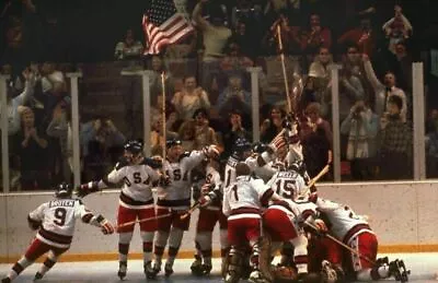 525882 1980 MIRACLE ON ICE US VS USSR OLYMPIC HOCKEY 16x12 WALL PRINT POSTER • $13.95