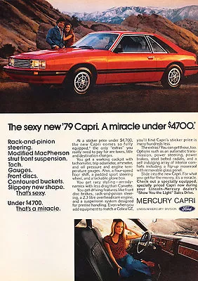 1979 Mercury Capri 4700 -  Classic Vintage Advertisement Ad A70-B • $6.84