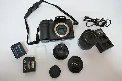 PANASONIC LUMIX G7 16.0MP Digital 4K Camera BLACK - 2 LENS + TRIPOD • £439