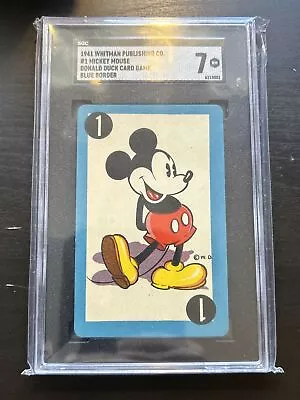 1941 Whitman Mickey Mouse Donald Duck Card Game #1 Sgc 7 Walt Disney 1940s • $199.99