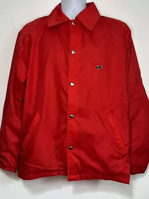 Vintage KMart Red Warm Up Jacket Vintage   Size Medium Embroidered Turtle Logo • $45.52