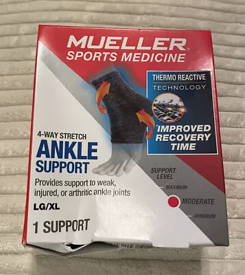 NIB Mueller Ankle Support Black/Blue Size Lg/XL Free Shipping • $10.85