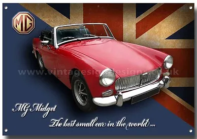  Mg Midget Metal Sign.classic British Mg Cars.garagemg Sports Cars • $12.37