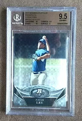 2011 Bowman Platinum Zach Lee X-Fractors Card BPP6 ~ BGS Graded 9.5 Gem Mint • $3.99